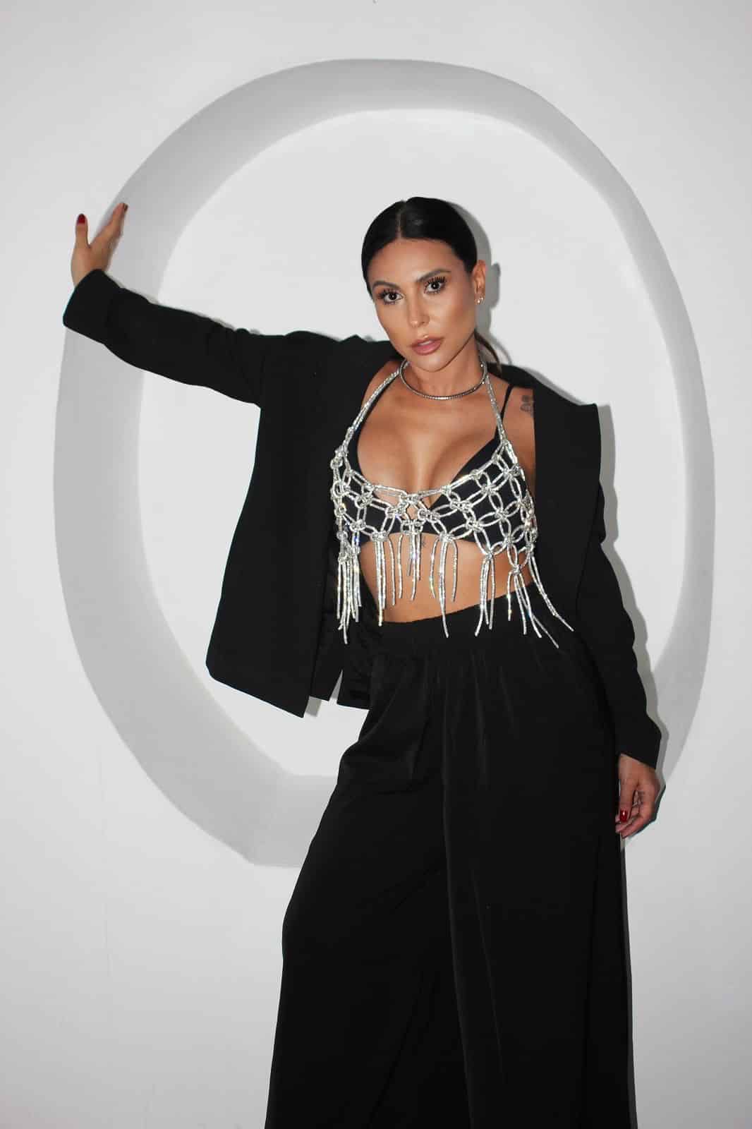 Cropped macrame brilho