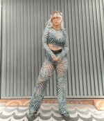 Cropped animal print